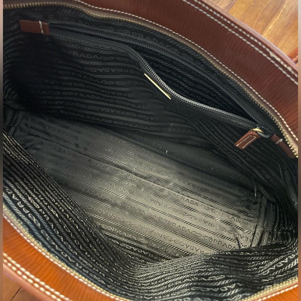 Prada Rust Patent Leather Shoulder Bag WITH AUTHENTICITY CARD - Picture 11 of 14